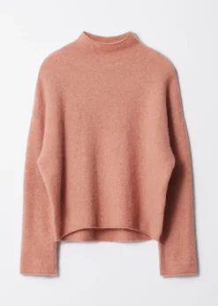 & Other Stories Alpaka-Strickpullover mit hohem Kragen