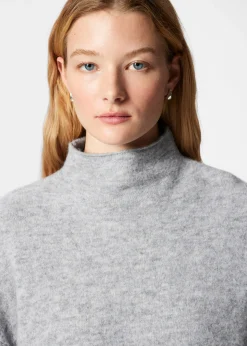 & Other Stories Alpaka-Strickpullover mit hohem Kragen