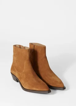 & Other Stories Ankle Boots aus Leder mit spitzer Zehenpartie