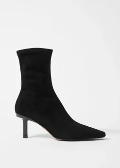 & Other Stories Ankle Boots aus Leder mit Stretch-Anteil