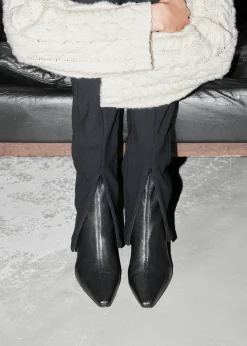 & Other Stories Ankle Boots aus Leder mit Stretch-Anteil