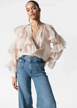 & Other Stories Asymmetrische Bluse mit Rüschen