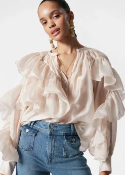 & Other Stories Asymmetrische Bluse mit Rüschen