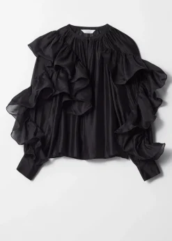 & Other Stories Asymmetrische Bluse mit Rüschen