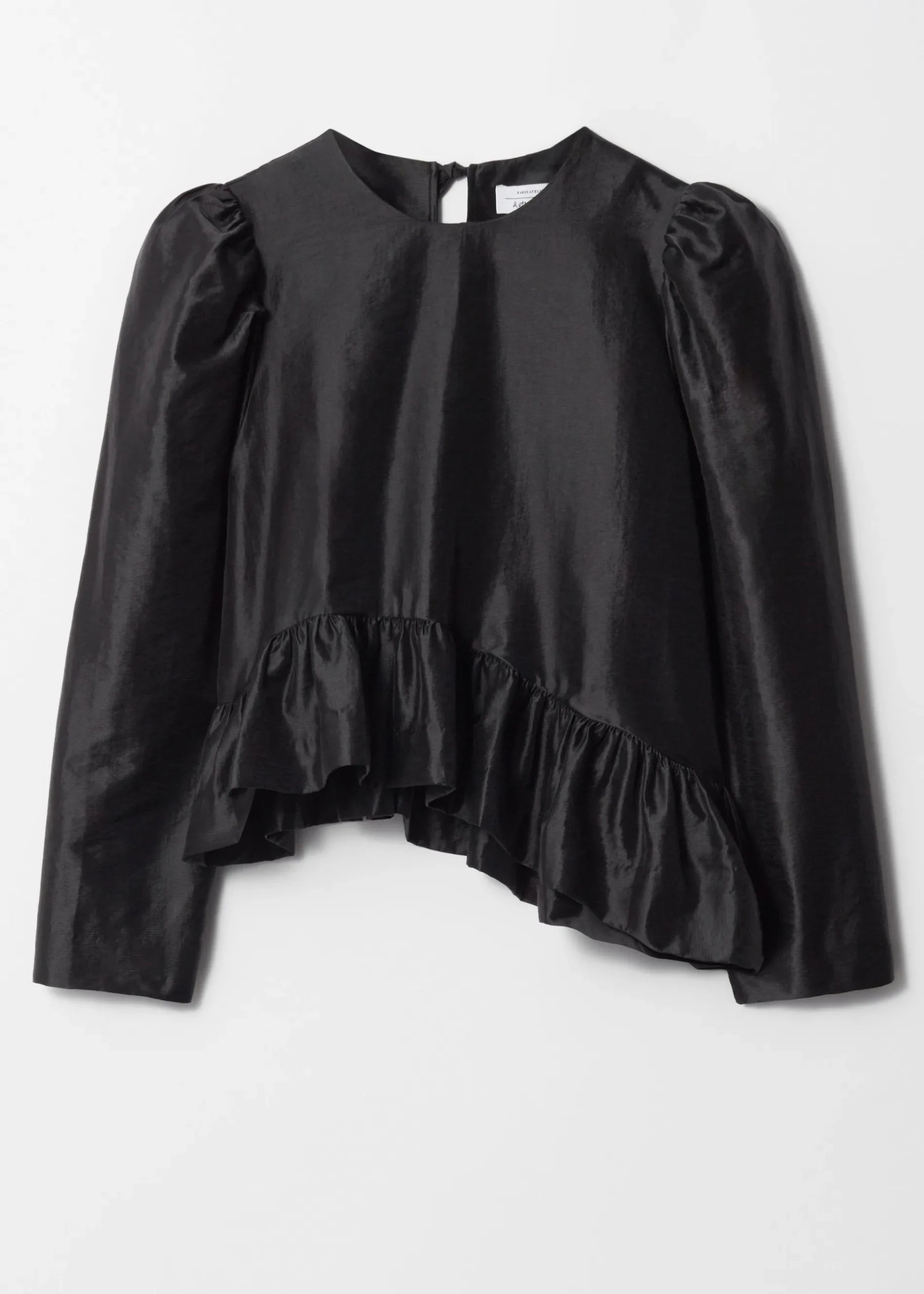 & Other Stories Asymmetrische Bluse mit Schößchen und Rüschen