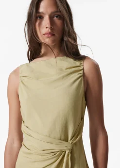 & Other Stories Asymmetrisches Midikleid in Wickeloptik mit Knoten