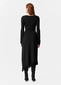 & Other Stories Asymmetrisches Midikleid mit Fransen