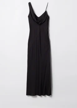 & Other Stories Asymmetrisches Midikleid mit Wasserfallausschnitt