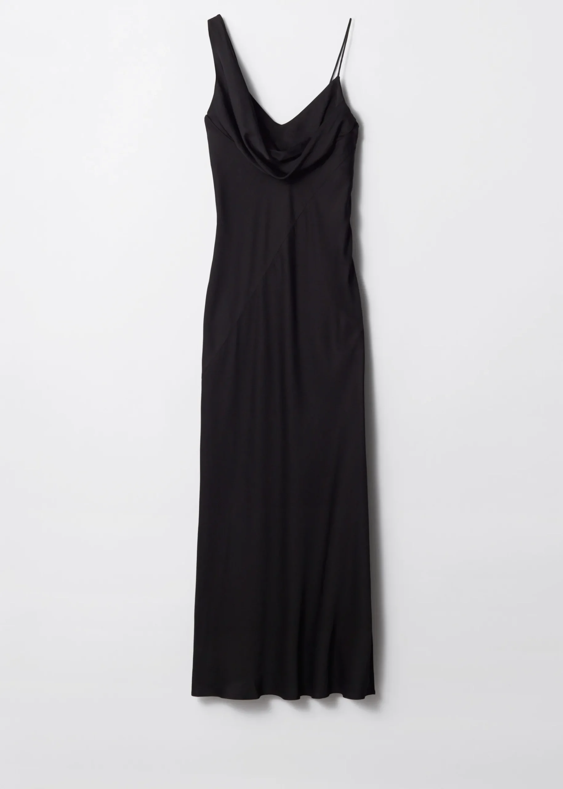& Other Stories Asymmetrisches Midikleid mit Wasserfallausschnitt