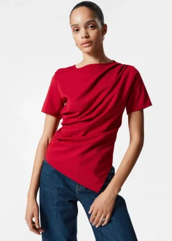 & Other Stories Asymmetrisches T-Shirt mit Drapierung