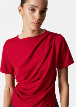 & Other Stories Asymmetrisches T-Shirt mit Drapierung