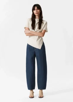 & Other Stories Asymmetrisches T-Shirt mit Drapierung
