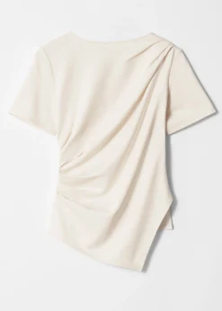 & Other Stories Asymmetrisches T-Shirt mit Drapierung