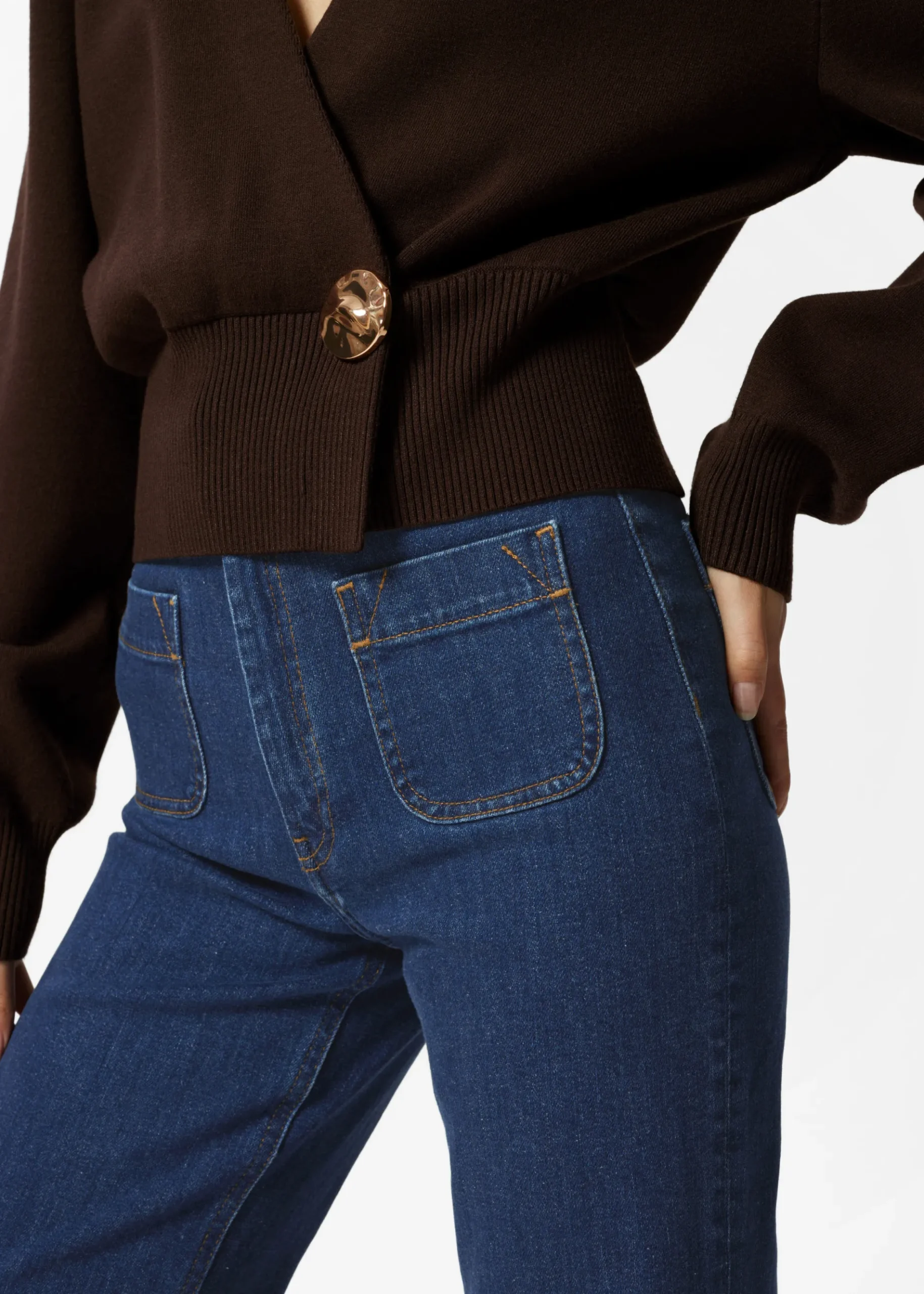 & Other Stories Ausgestellte Jeans mit hohem Bund