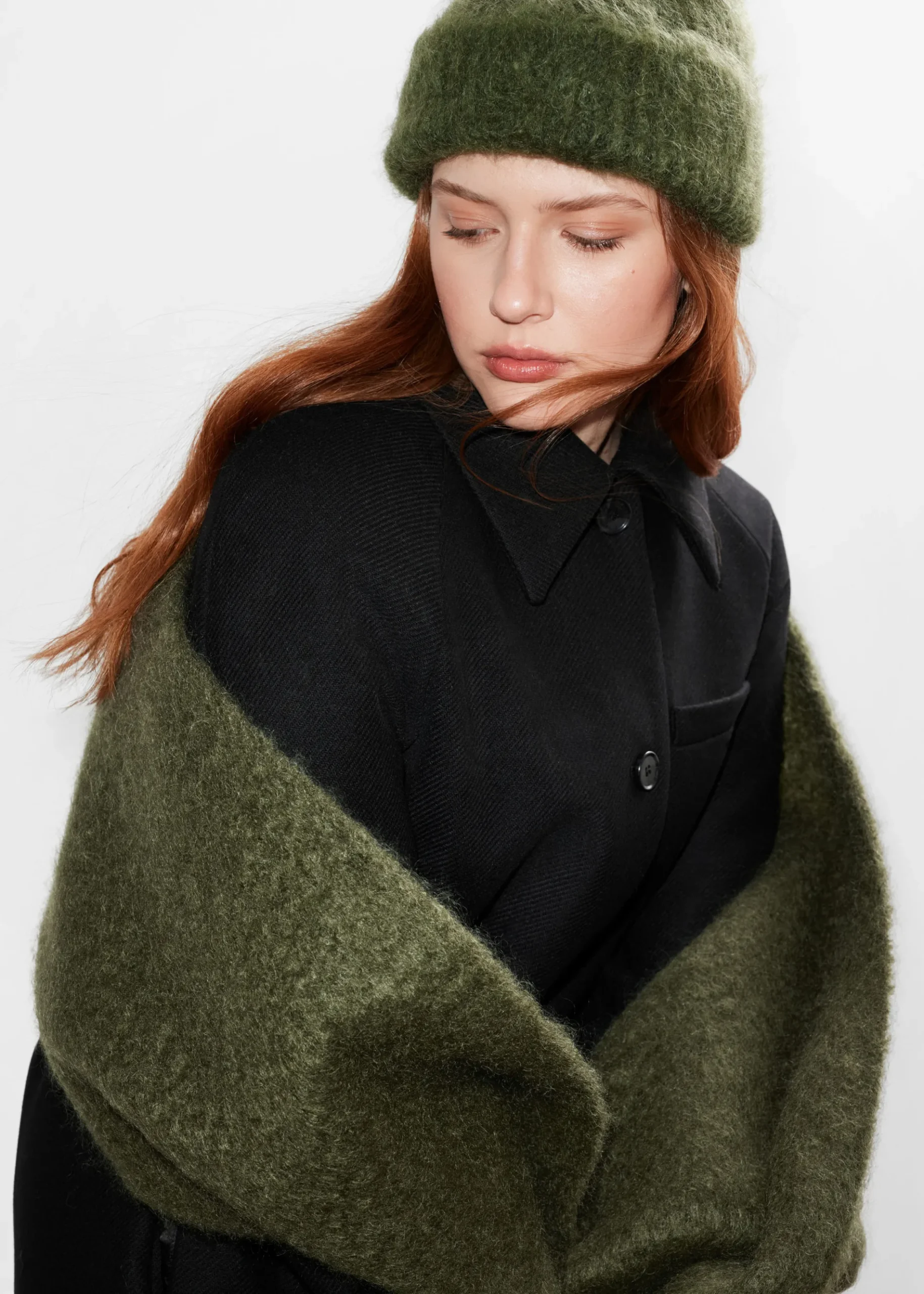 & Other Stories Beanie aus einer gebürsteten Mohairmischung