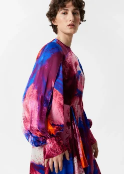& Other Stories Bedrucktes Maxikleid aus Seide