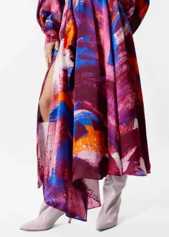 & Other Stories Bedrucktes Maxikleid aus Seide