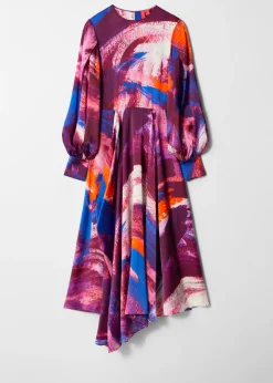 & Other Stories Bedrucktes Maxikleid aus Seide