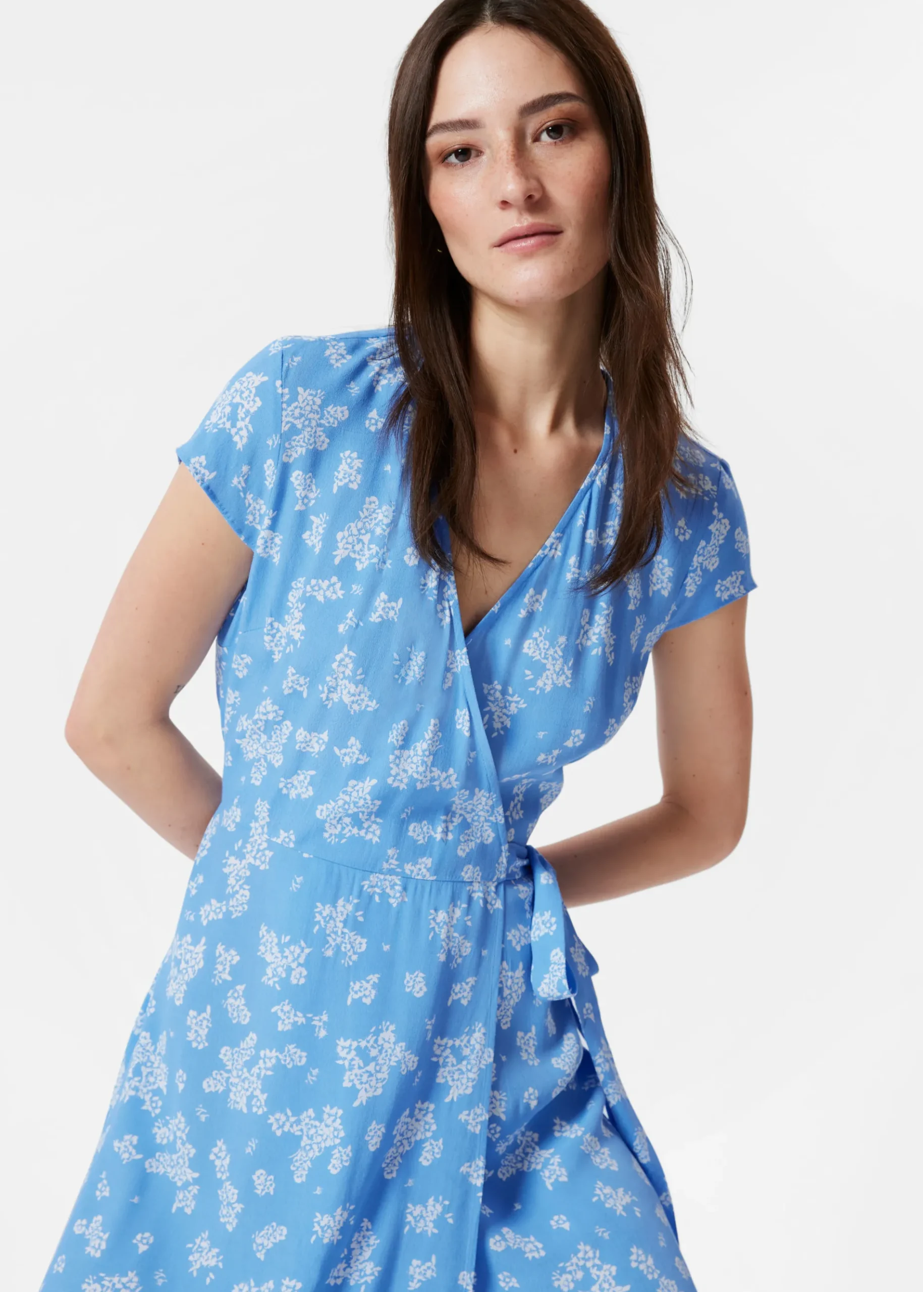 & Other Stories Bedrucktes Midi-Wickelkleid