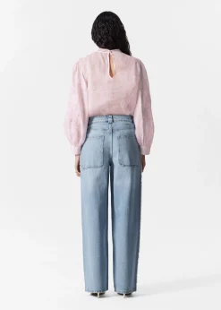 & Other Stories Bestickte Bluse aus Ramie
