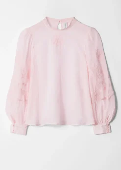 & Other Stories Bestickte Bluse aus Ramie