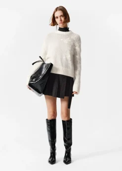 & Other Stories Bestickter Pullover aus Mohair-Mix
