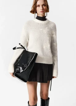 & Other Stories Bestickter Pullover aus Mohair-Mix