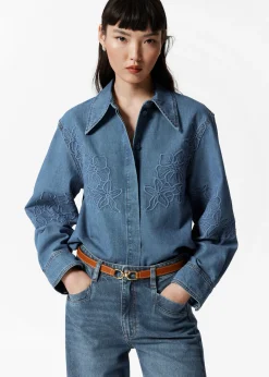 & Other Stories Besticktes Jeanshemd