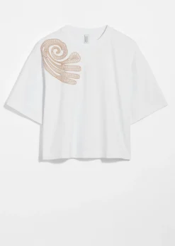 & Other Stories Besticktes, kastenförmiges T-Shirt