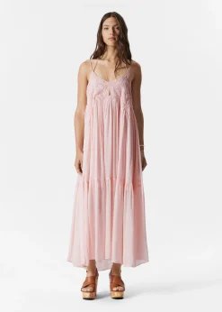 & Other Stories Besticktes Maxikleid mit schmalen Trägern