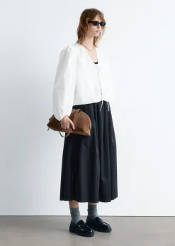 & Other Stories Bluse mit Bindedetail vorne