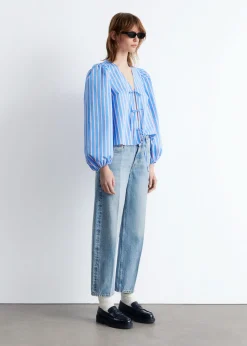 & Other Stories Bluse mit Bindedetail vorne