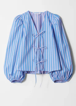& Other Stories Bluse mit Bindedetail vorne