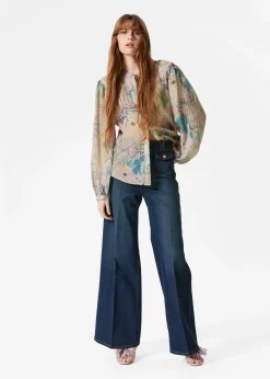 & Other Stories Bluse mit Puffärmeln