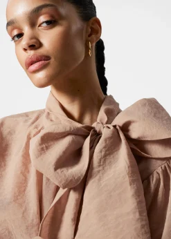 & Other Stories Bluse mit Puffärmeln und Schleifendetail