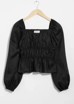 & Other Stories Bluse mit Raffungen