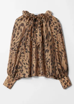 & Other Stories Bluse mit Raffungen und Bindedetail