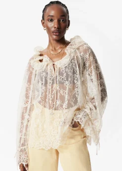 & Other Stories Bluse mit Spitze und Volants