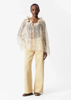& Other Stories Bluse mit Spitze und Volants