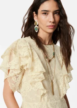 & Other Stories Bluse mit Spitze und Volants