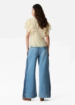 & Other Stories Bluse mit Spitze und Volants