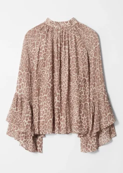 & Other Stories Bluse mit Volants und Stehkragen