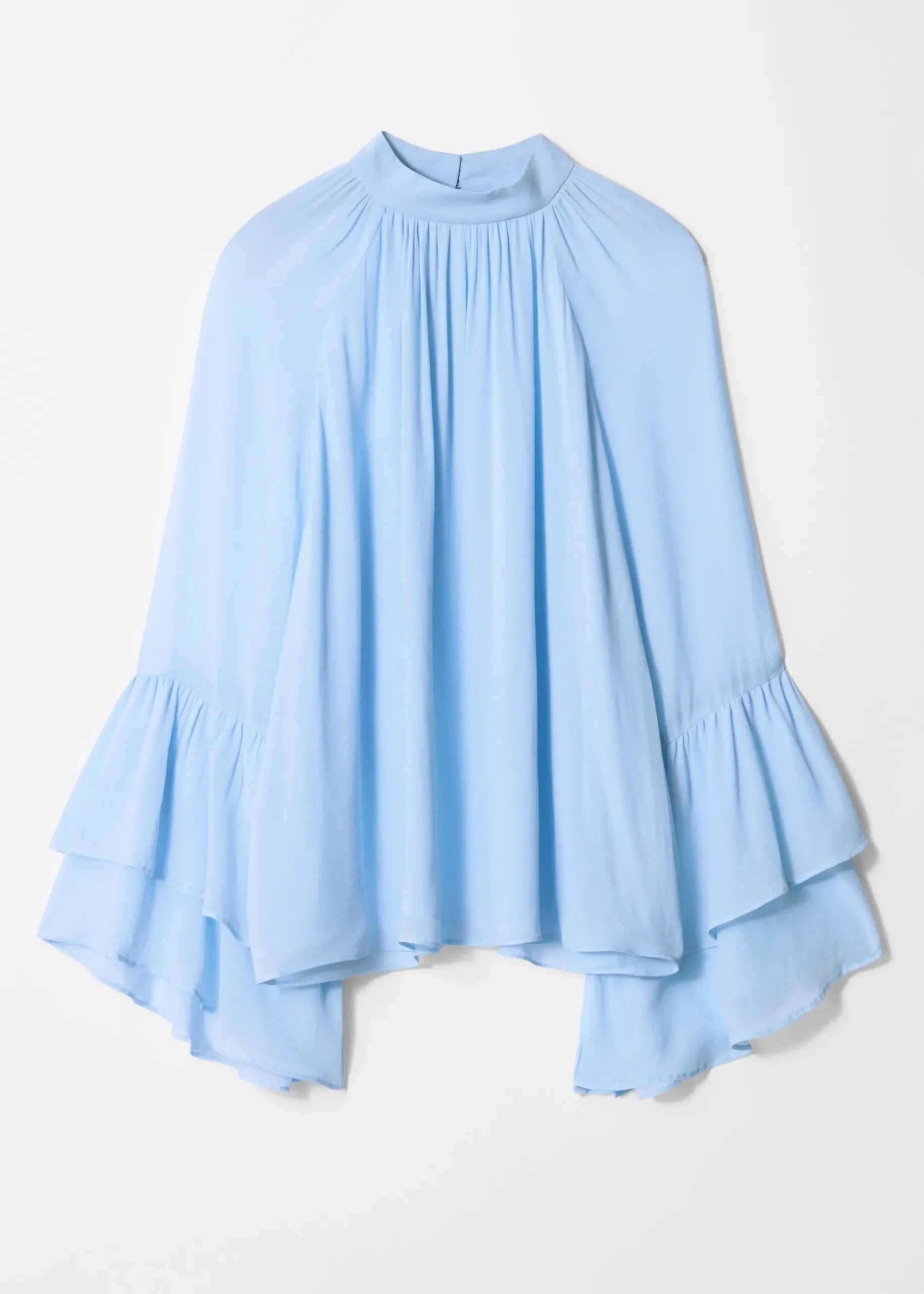 & Other Stories Bluse mit Volants und Stehkragen