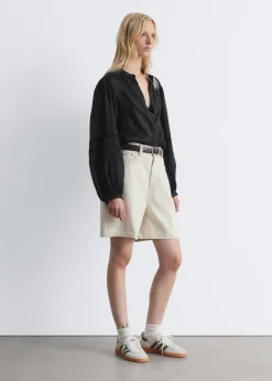 & Other Stories Bluse mit voluminösen Ärmeln