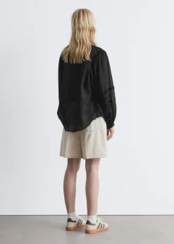 & Other Stories Bluse mit voluminösen Ärmeln