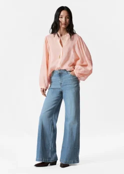 & Other Stories Bluse mit voluminösen Ärmeln