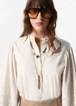 & Other Stories Bluse mit voluminösen Ärmeln