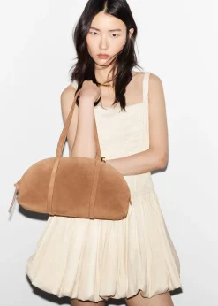 & Other Stories Bowlingtasche aus Veloursleder