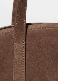 & Other Stories Bowlingtasche aus Veloursleder