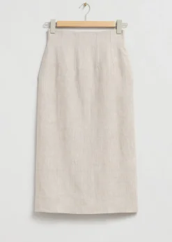 & Other Stories Corset Style Midi Skirt